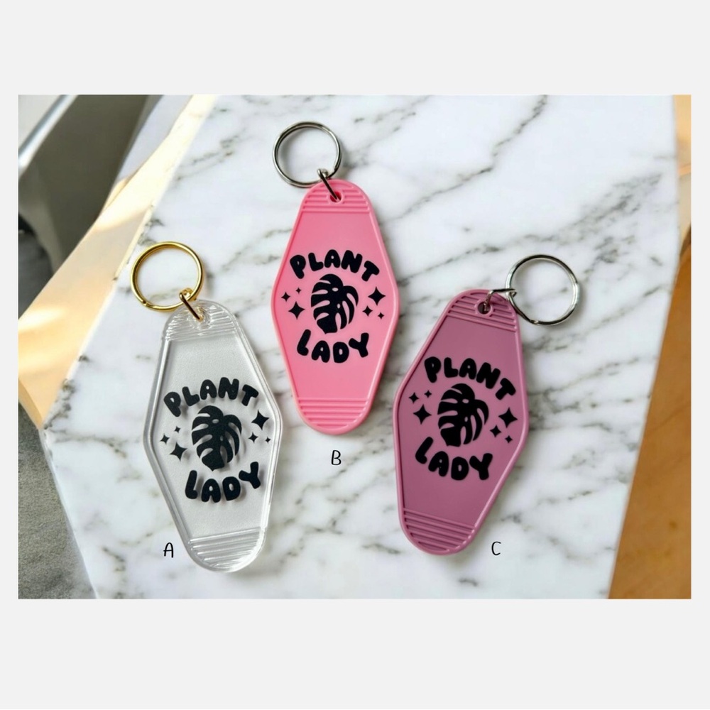 Retro Motel-Style Plant Keychains 8 Styles to Choose From! Multicolor - Picture 7 of 8